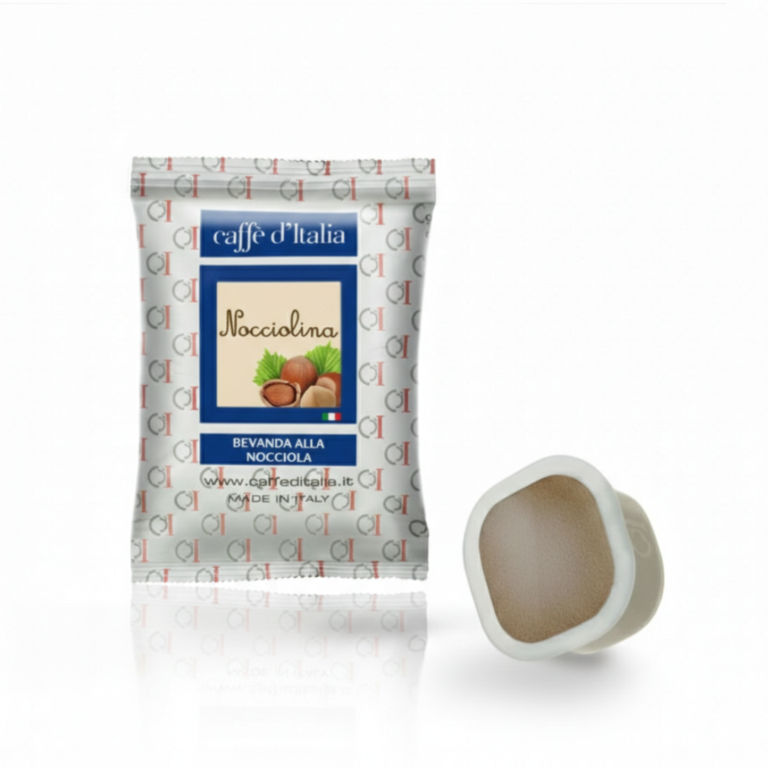 Square Capsule Nocciolina | 50 Pack | Caffè D'Italia