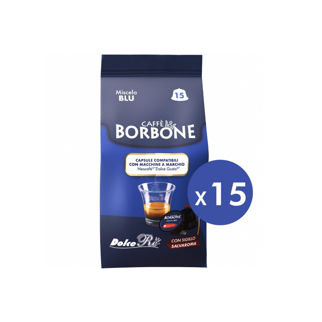 Caffè Borbone Blu Capsule – Dolce Gusto® Compatible | 15 Pack | Caffè D'Italia
