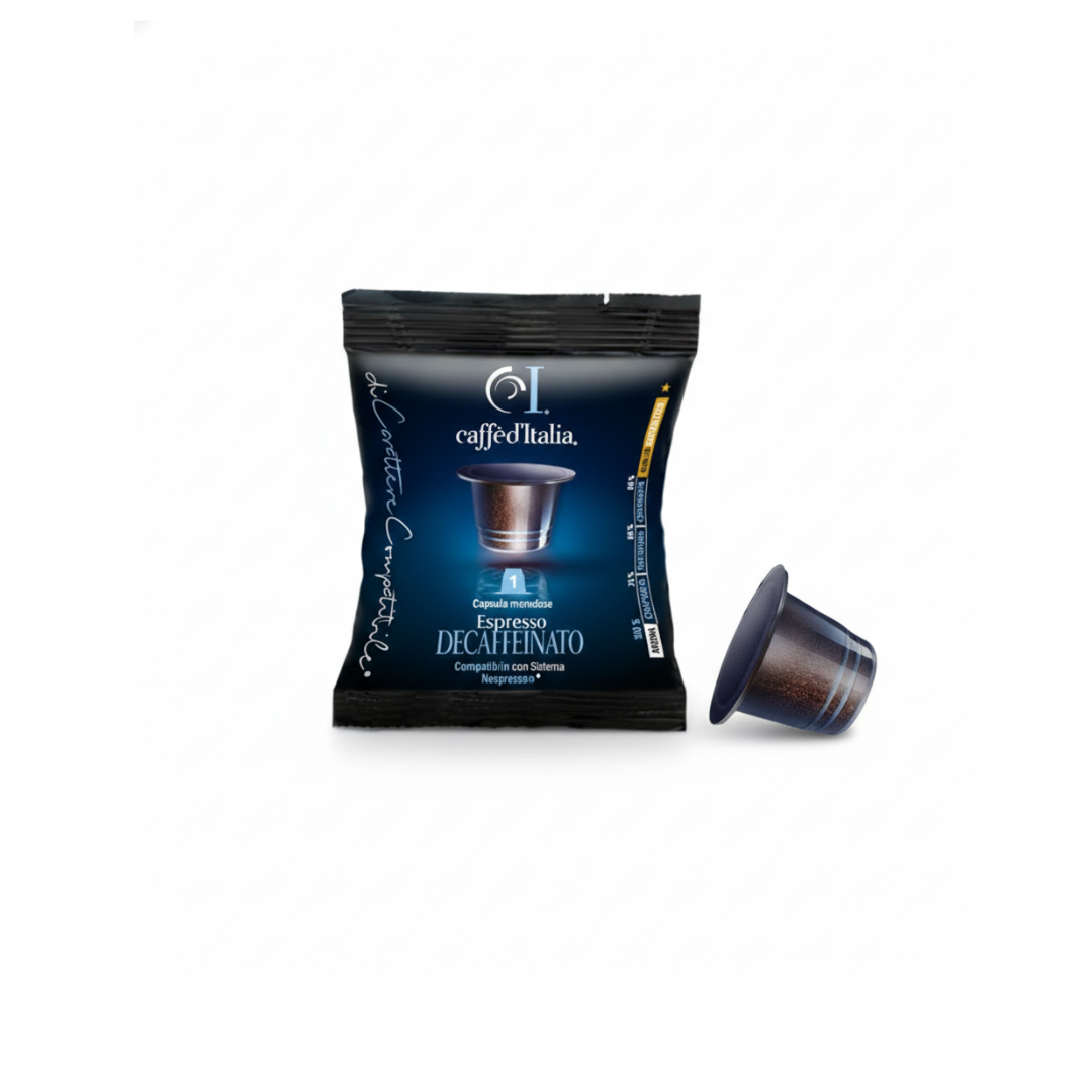 Decaf Espresso Capsule – Nespresso Compatible | 30 Pack | Caffè D'Italia