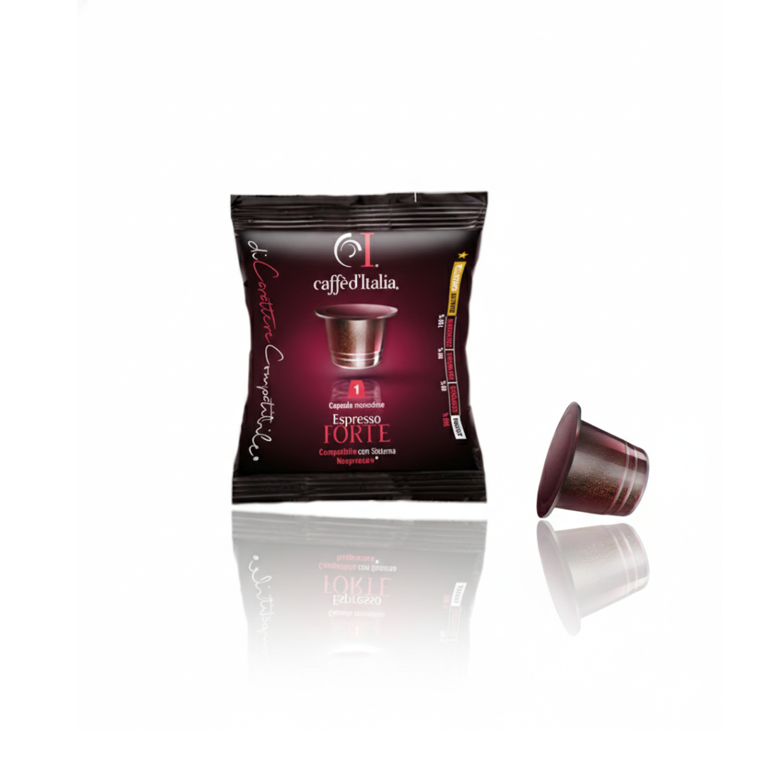 Strong Espresso Capsule – Nespresso Compatible | 30 Pack | Caffè D'Italia