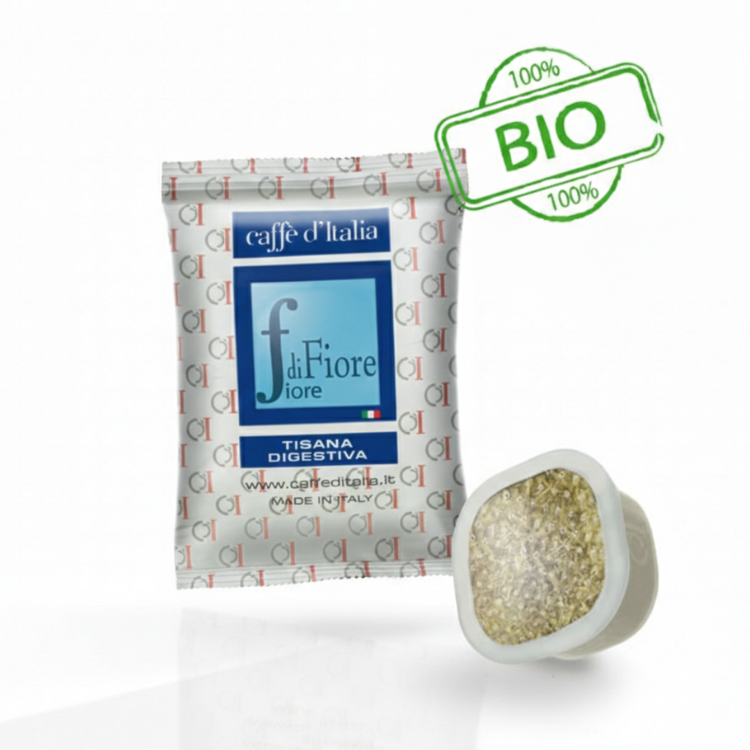 Square Capsule Tisane Digestive | 50 Pack | Caffè D'Italia