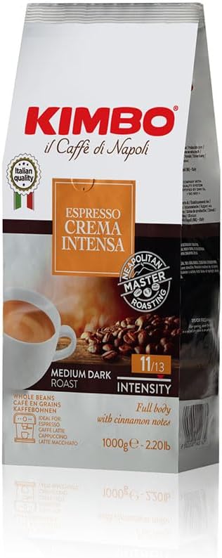 Kimbo | Espresso Crema Intensa Coffee Beans | Medium Roast | 1kg