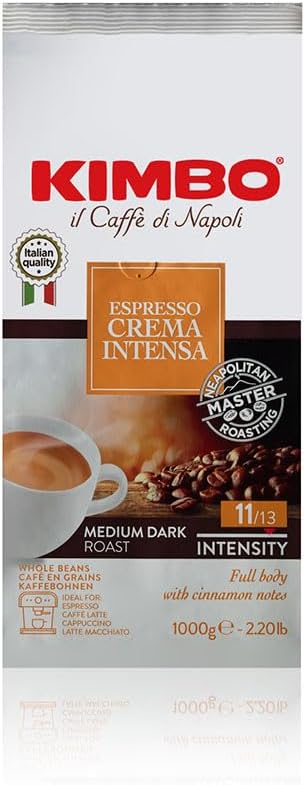 Kimbo | Espresso Crema Intensa Coffee Beans | Medium Roast | 1kg