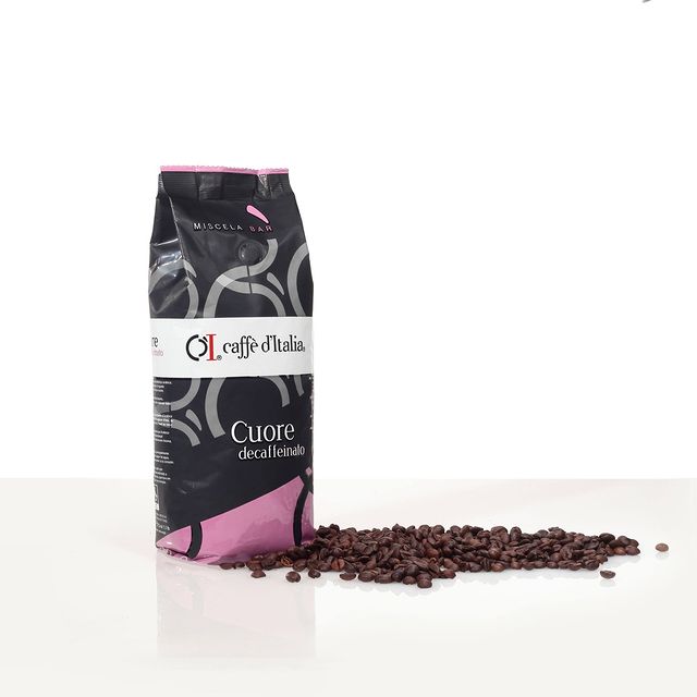 Caffè D'Italia | Cuore Decaf Coffee Beans | Naturally Decaffeinated | 500g