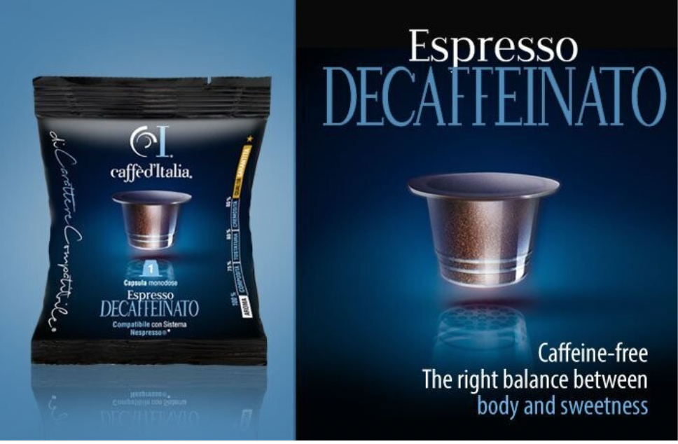 Decaf Espresso Capsule – Nespresso Compatible | 30 Pack | Caffè D'Italia