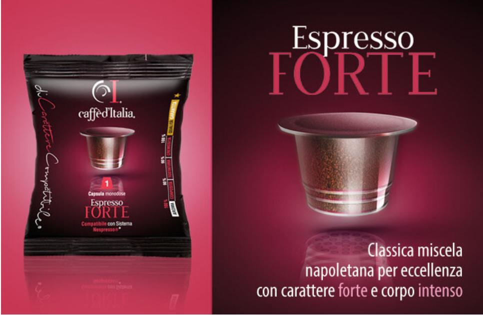Strong Espresso Capsule – Nespresso Compatible | 30 Pack | Caffè D'Italia