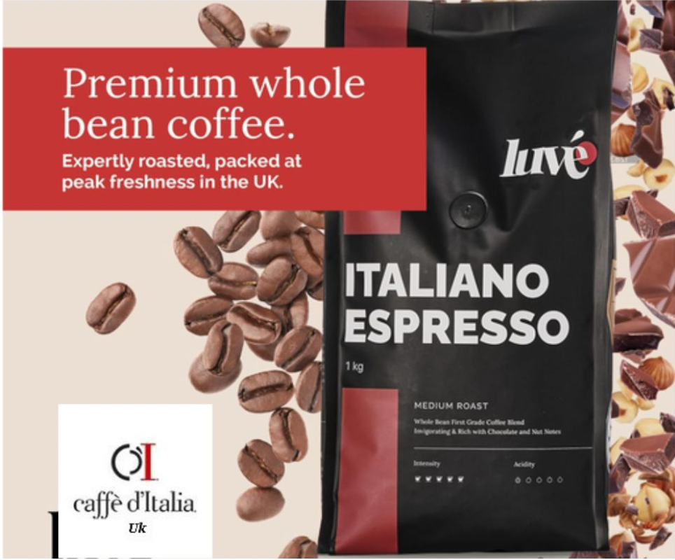 Caffè D'Italia | Espresso Italiano Ground Coffee | Medium Roast | 1kg & 500g