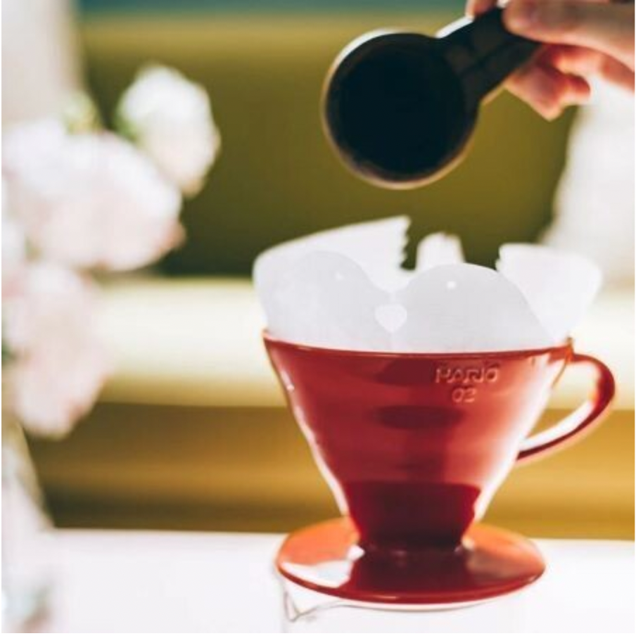 Hario V60 Ceramic Coffee Dripper – Size 02 | Red, White & Black