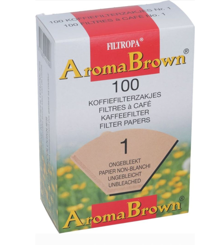 Filtropa Brown Paper Coffee Filters – Size 1 | Aroma Filter