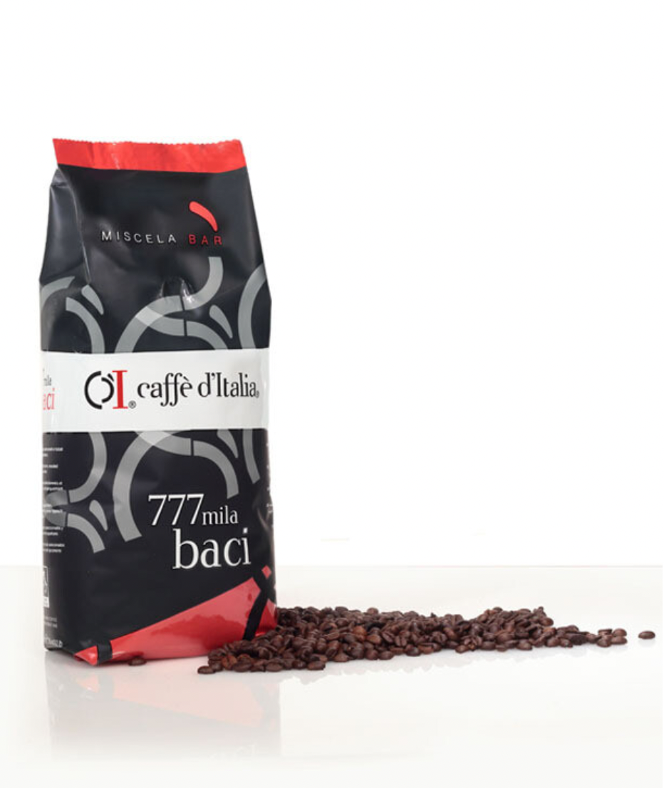 Caffè D'Italia | 777 Mila Baci Espresso Beans | Bold Neapolitan Blend | 1kg