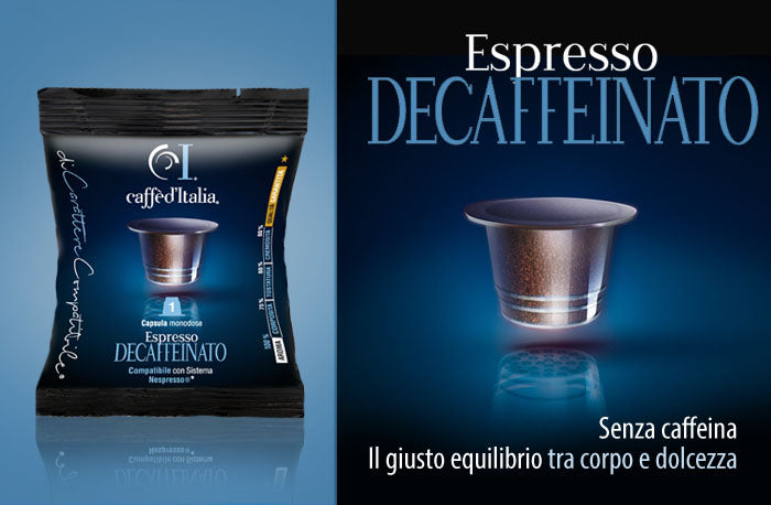 Decaf Espresso Capsule – Nespresso Compatible | 30 Pack | Caffè D'Italia