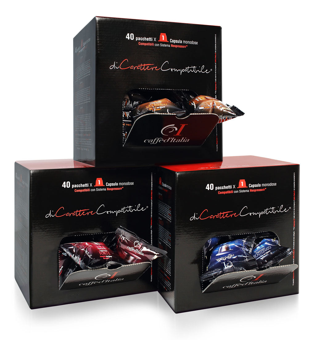 Strong Espresso Capsule – Nespresso Compatible | 30 Pack | Caffè D'Italia