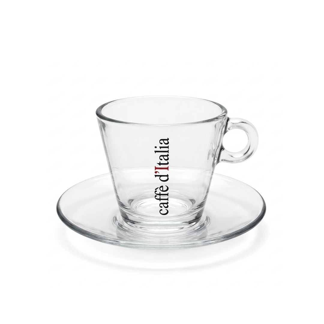 Capuccino Cup & Saucer Glass 240 ml