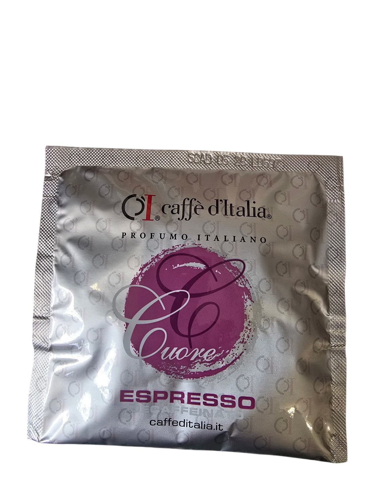 Caffè D'Italia | Cuore decaffeinated  E.S.E. Pods | 44mm | 50 Pods