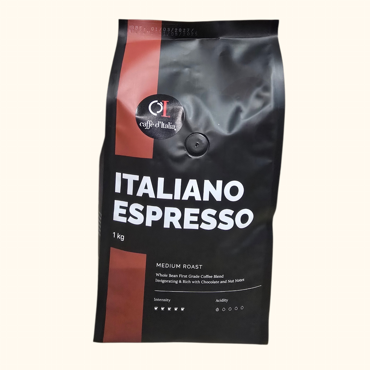 Caffè D'Italia | Espresso Italiano Ground Coffee | Medium Roast | 1kg & 500g
